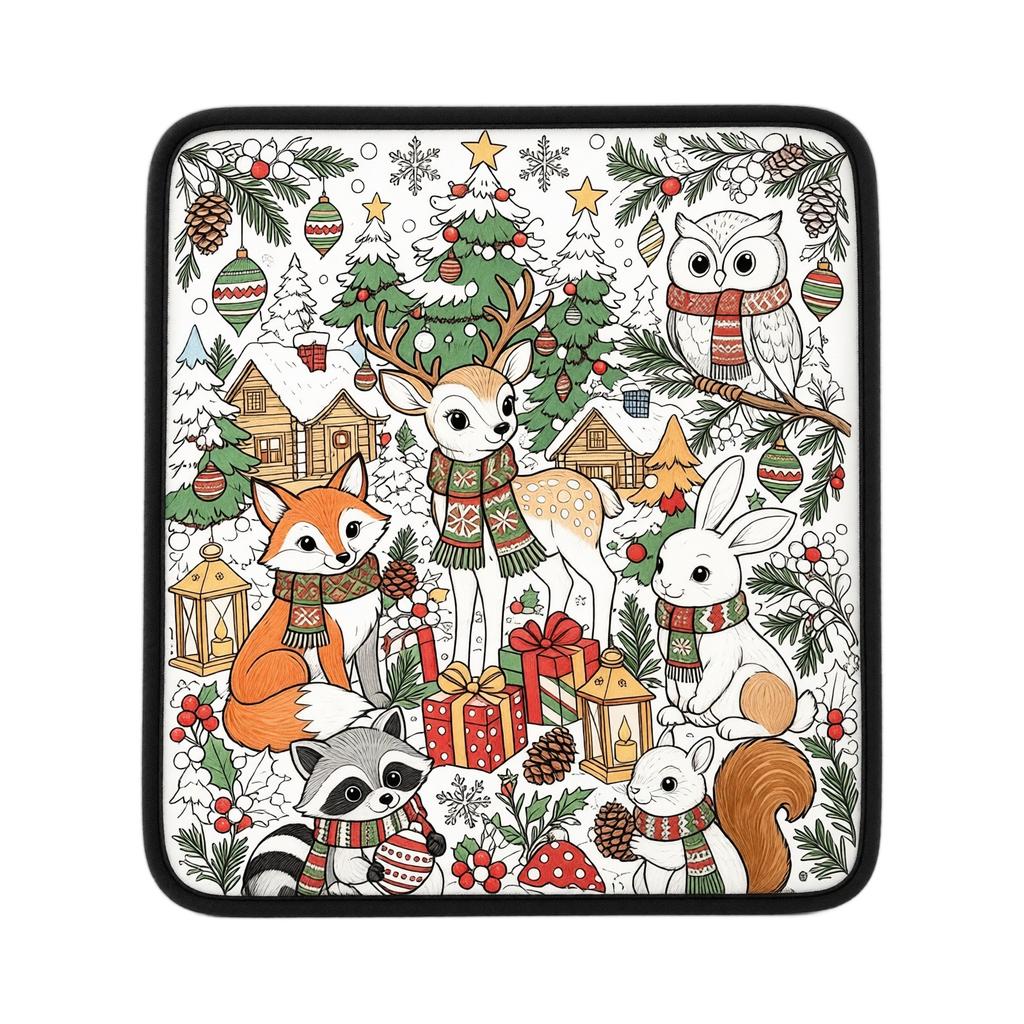 Christmas Coloring Blanket with Watercolor Pens - 100cm Soft Velvet Doodle Blanket for Creative Fun