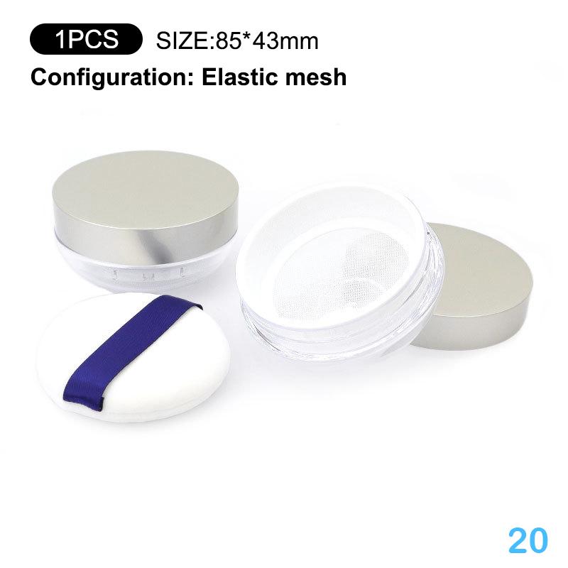 1Pcs Portable Plastic Powder Box Empty Loose Powder Container With Sieve Mirror Cosmetic Sifter Jar Travel Makeup Accessories