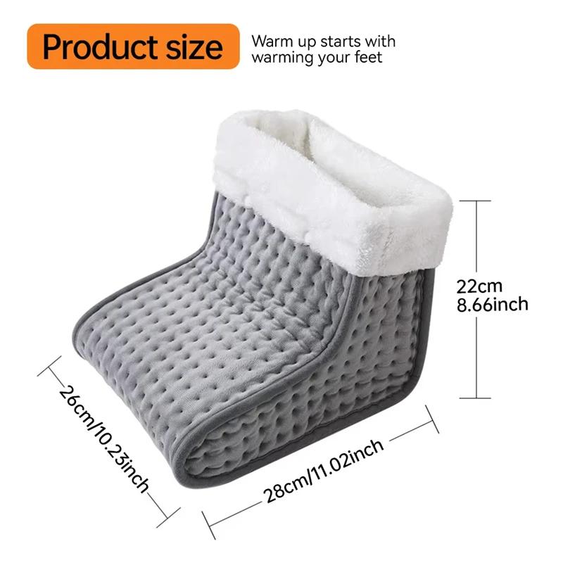 Electric Heated Foot US/EU/UK/AU Warmers Soft Feet Heating Pad 4-gear Adjustable Temperature Electric Shoe Heating Pad