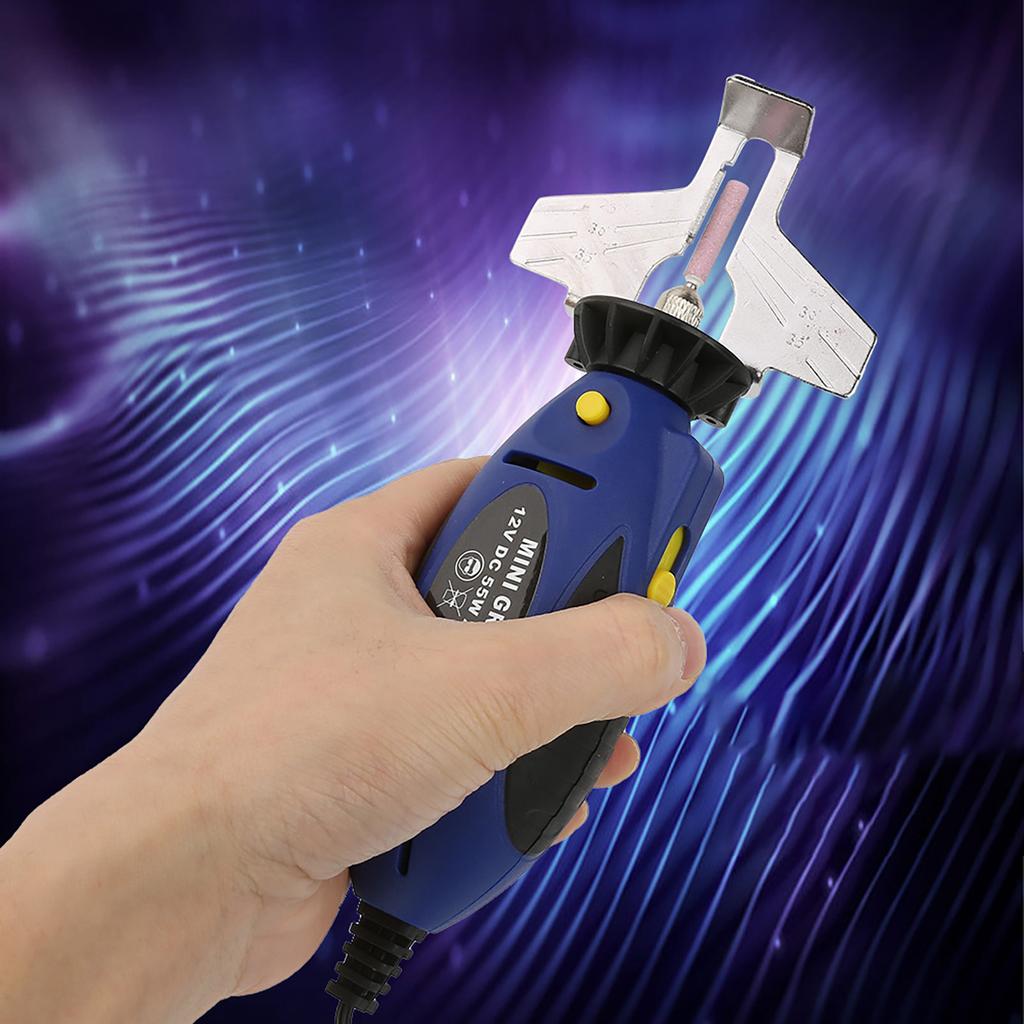 12V Electric Handheld Chainsaw Sharpener Mini Chain Saw Grinder Outdoor Grinding Machine Tools