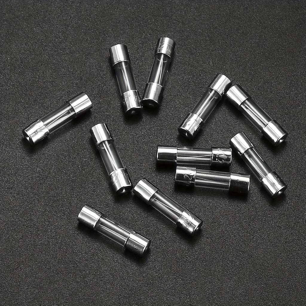 100 Pcs Glass Fuses Assortment Kit, 5x20mm Fast-Blow Glass Tube Fuses, 0.2A/0.5A/1A/2A/3A/4A/5A/6A/8A/15A