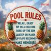 Vintage Tin Metal Sign Pool Rules Retro Wall Decor for Pub Bar Cafe