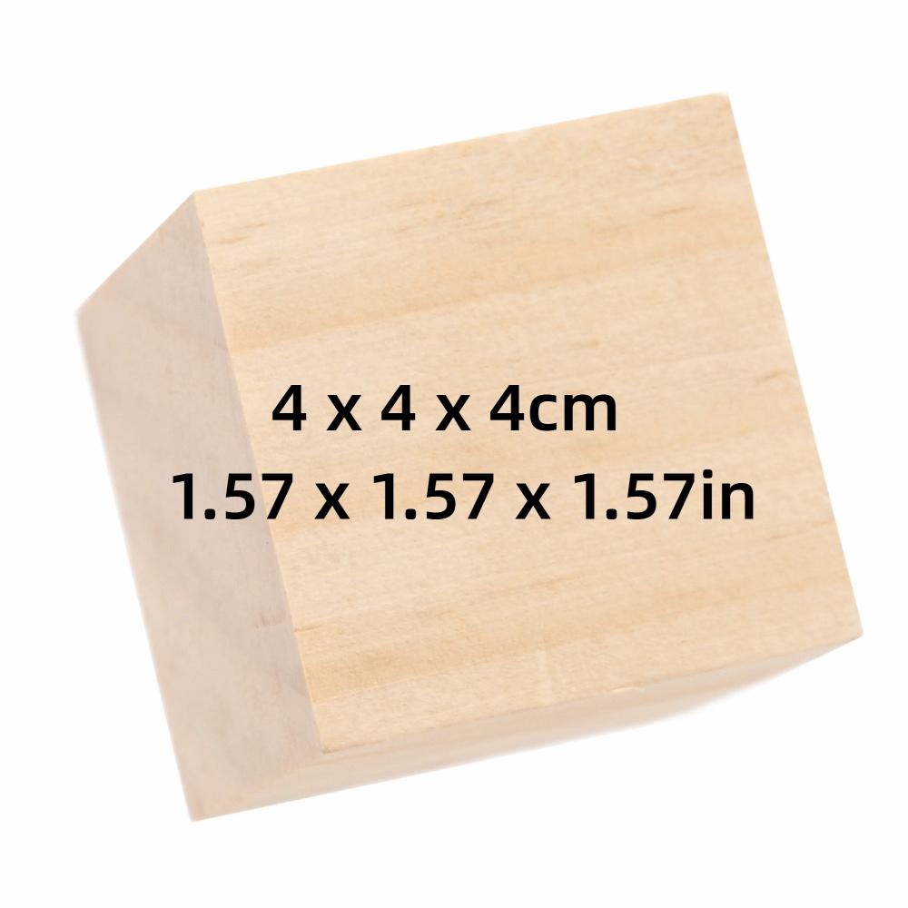 12PCS Uniform Size Wood Cubes Smooth Surface Wooden Cubes Wooden Blocks  DIY Projects