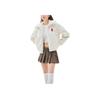 New MLB Velvet Jackets Women's Ecru 3FFDH0136-50CRD