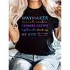 Women'S Inspirational Quote T-Shirt - "Waymaker Miracle Worker" Crew Neck Short Sleeve Tee, Casual Spring & Summer Top with Colorful Print, Black