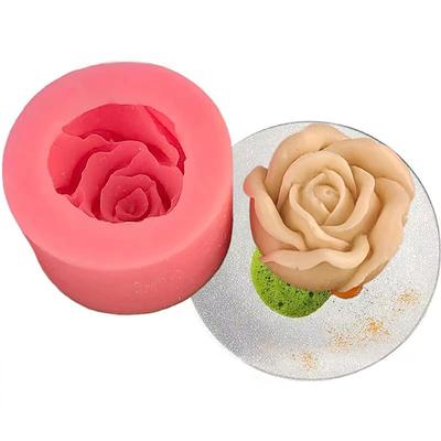 3D Rose Flower Moulds Diy Plaster Work Clay Resin Art Soft Silicone Fondant Cake Mold Soap Ice Chocolate Decoration Baking Tool