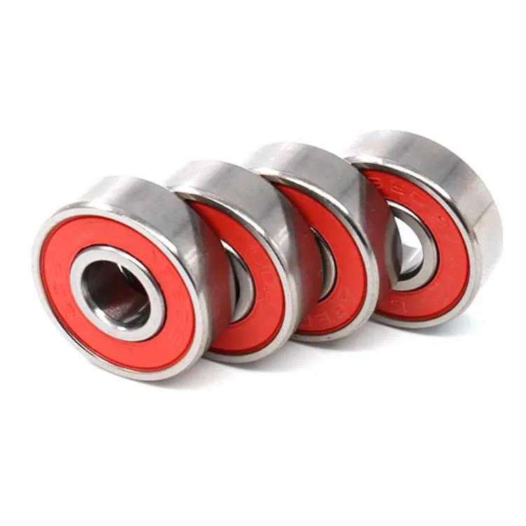 10ks 608 2RS 8x22x7mm Červená kolečka pro skateboardy ABEC-9 Miniaturní hřídele Nástroj Skate Koloběžka Ocelová ložiska Vysoký výkon Váleček
