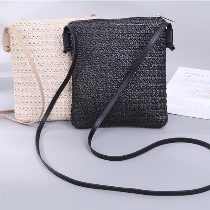 Fashion Women New Beach Tote Messenger Handbag Ladies Rattan Straw Wicker Crossbody Shoulder Bag Basket