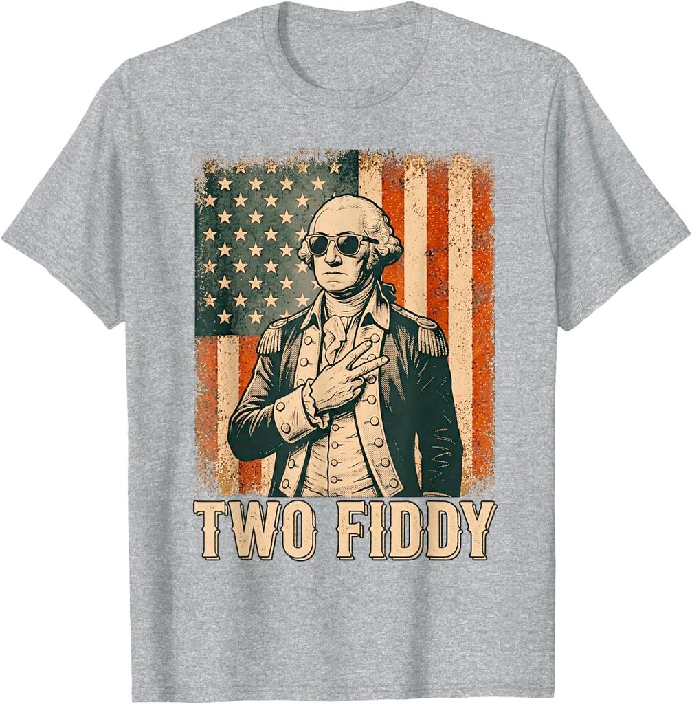 George Washington Two Fiddy 250 Anniversary Funny July 4th Unisex T-Shirt 6