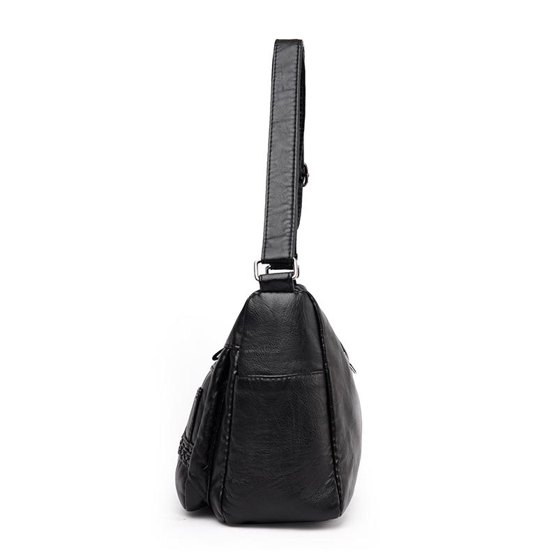 Large Capacity Multi-layer Women's Bag Middle-aged Mother's Bag Soft Leather Crossbody Bag