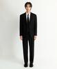 NONBLANK Wool Flannel Semi-Overfit Slacks_Black
