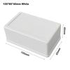 ABS Plastic Storage Case White Black Housing Instrument Case  Electronic Supplies