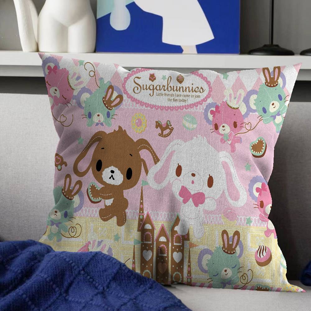 

Cute S-Sugarbunnies Cushion Cover Inches Farmhouse Decor Home Throw Pillow Covers For Couch Decorations 12x12Inch