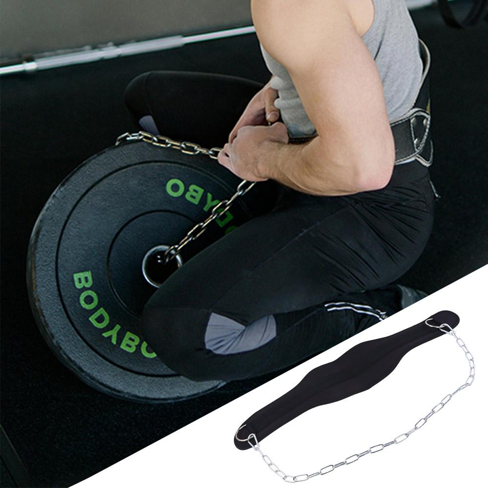 Adjustable Weighted Pull-up Belt Double Layers Weighted Muscle-up Belt Barbell Plates
