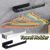Self Adhesive Towel Holder Black Finish Towel Rail Toothbrush Holder Towel Hanger  Kitchen Use