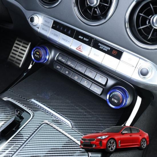 Aluminum Alloy Air Condition Switch Control Knob Cover For Kia Stinger 2017-
