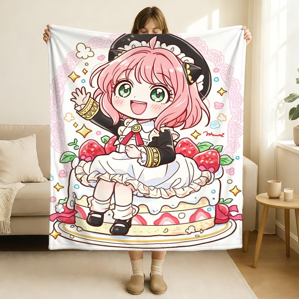 Anime SPY FAMILY Anya Forger Blanket Soft and Skin Friendly For Couch Bed Napping Bedspread All Seasons Comforter
