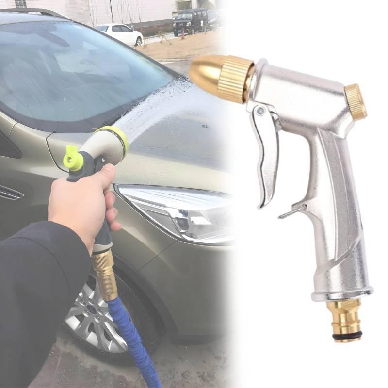 Premium Silver Plated Aluminum Alloy Water Gun For Car Washing And Gardening Needs