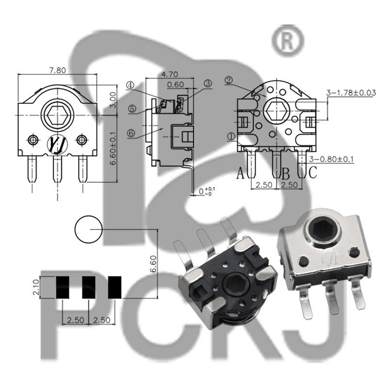 Mouse Wheel Encoder Repair Parts: 4/5/5.5/7/9/11/13MM Rolling Switch Potentiometer