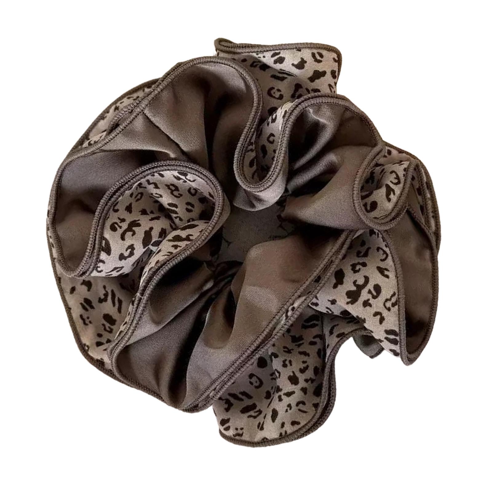 

Elastic Double Colored Hairband Coffee Scrunchies Cloth Fabric Hair Band Four Stitched Trim Securely Hold Accessories света кофе