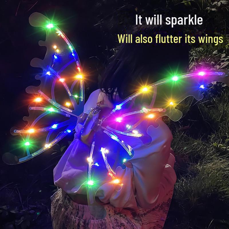Children's Luminous Butterfly Fairy Wings for Outdoor Stage