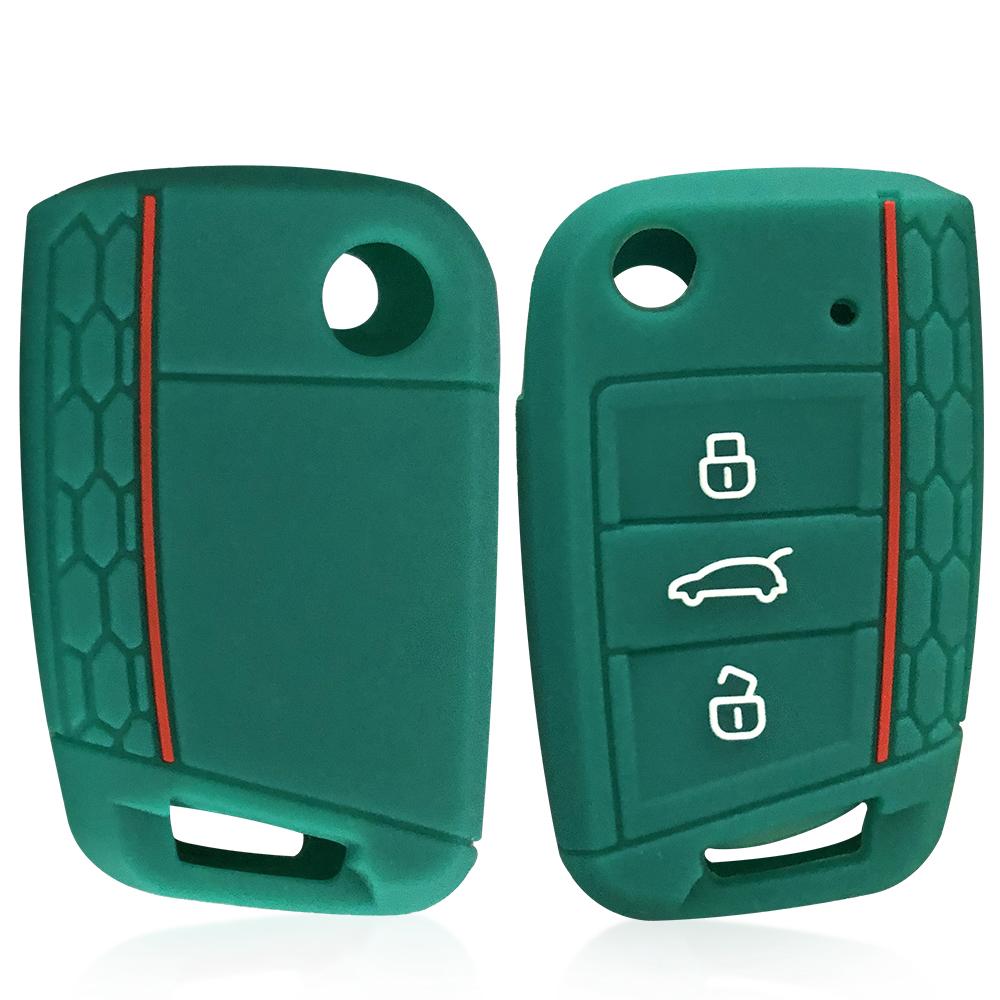 Silicone Car Accessories Key Case Cover for Volkswagen Golf 7 Tiguan Skoda Octavia A7 for Seat Ateca FR Key Holder Car-styling