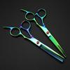 Professional 6 '' Scissor Red Gem Hair Cutting Scissors Haircut Thinning Barber Tools Cut Shears Hairdresser Scissors