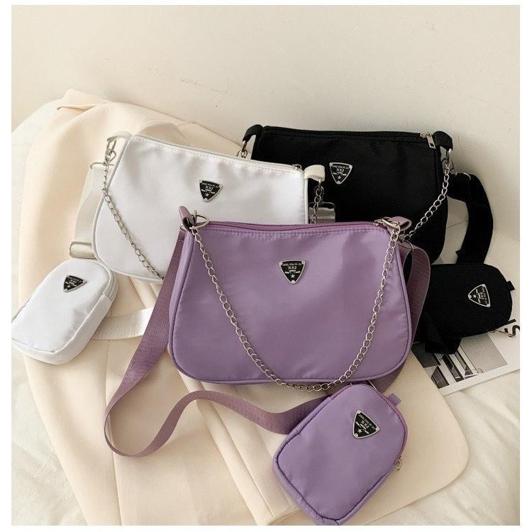 Fashion and popular summer bag versatile chain shoulder bag simple mother and child two-piece bag messenger bag