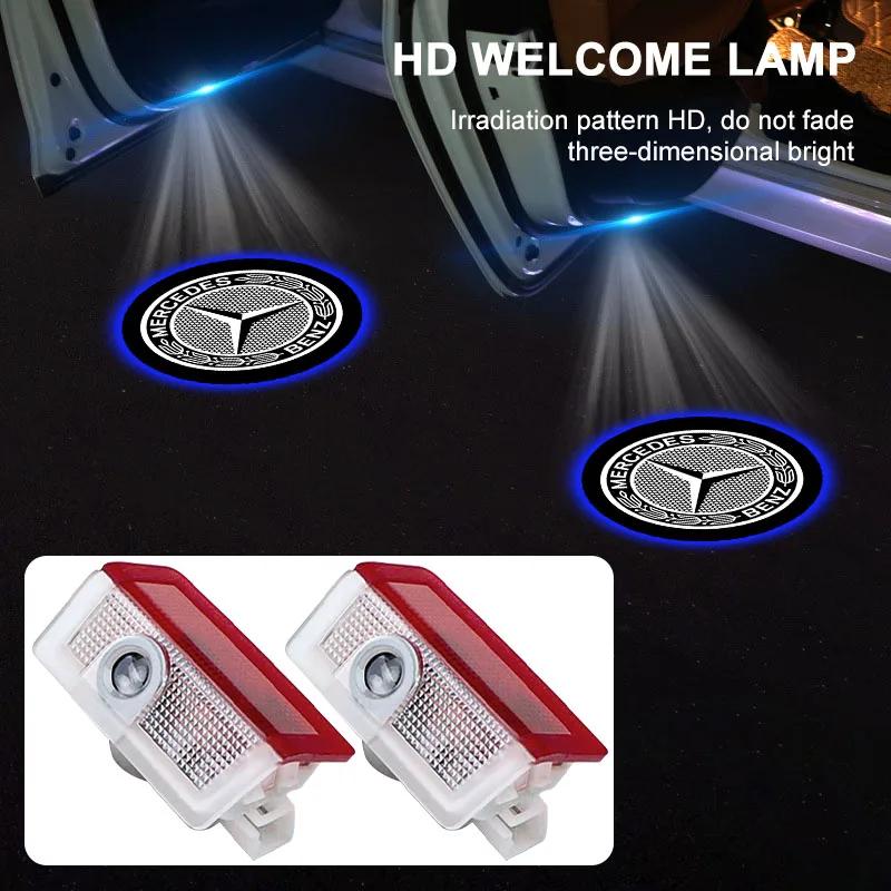 Laser Projector Ghost Shadow LED Car Door Welcome Light for Mercedes Benz A200 A180 W177 GLA AMG A C E CLS Class Car Accessories