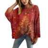 XY-LK01-Pullover hollow blouse 3D printed sweater spring and summer new