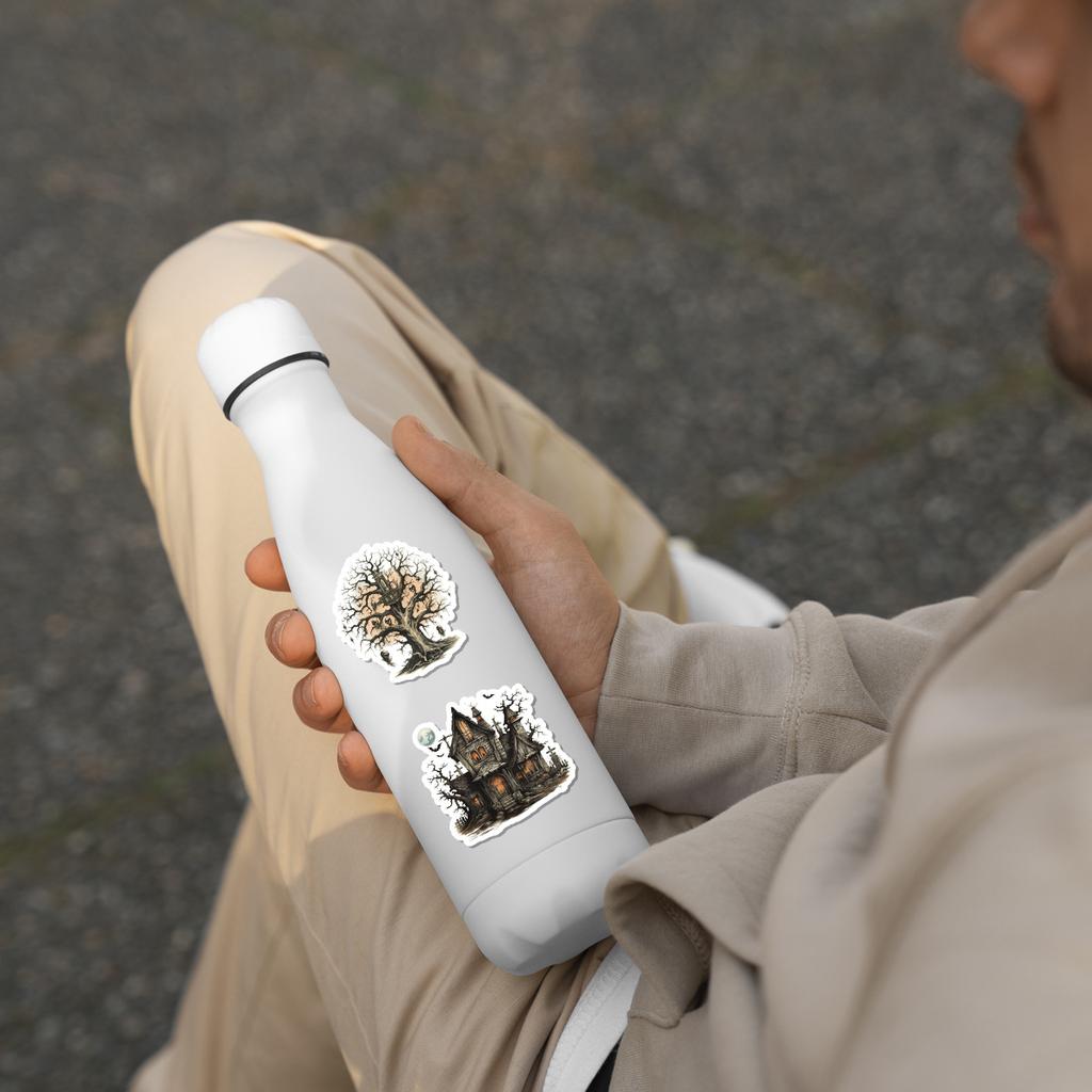 50 Pieces of Nordic-style New Halloween Graffiti Stickers, Water Cup Waterproof Decorative Stickers, Halloween Festival Stickers