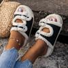 Fashion Ladies Slippers Winter Fashion Casual Flannel Comfortable Thick-soled Waterproof Cotton Slippers Outdoor Flat Shoes Plus Size43