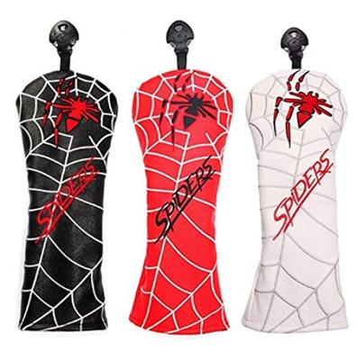 Golf Head Cover Driver Cover Wood FW Cover Utility UT Cover with Conversion Tag Spiders Single Item Wood FW (for Red)
