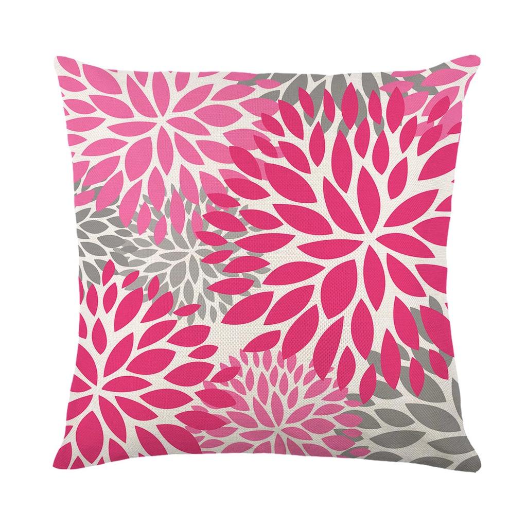 Elegant Waterproof Flower Printed Cushion Cover With Oilproof And Dustproof Features For Stylish Home Decor