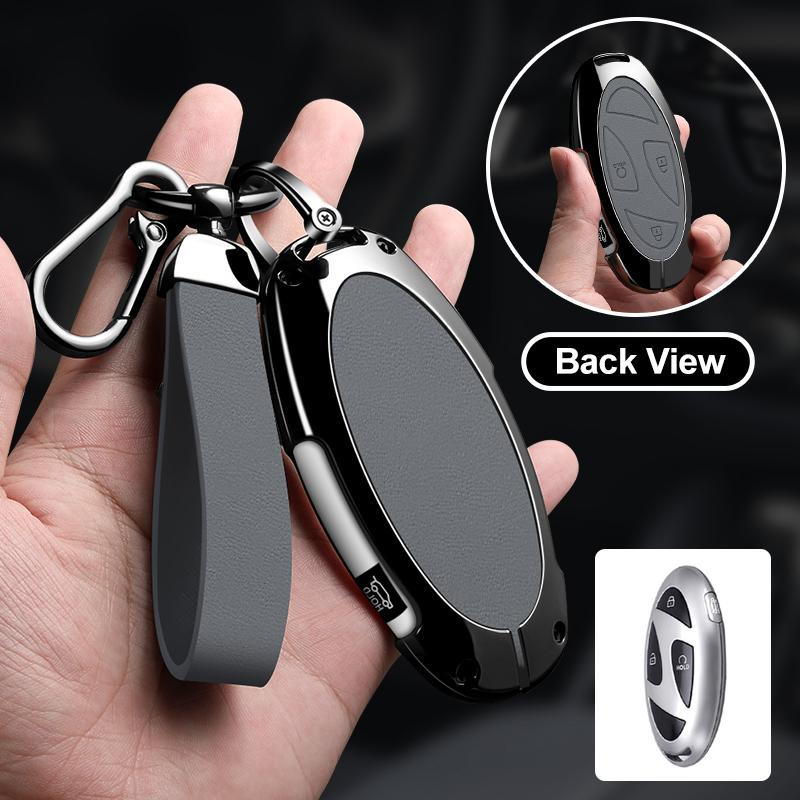 Car Key Case Cover Protect Shell Keyring Pendant For Hyundai Santa Fe   Sonata Grandeur Staria Kona Ioniq Tucson Elantra