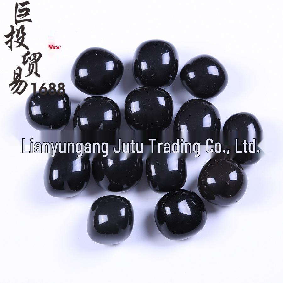 Tumbled Mexican Black Obsidian Stones for Aromatherapy and Children s Mining Activities