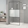 Shower Wall 100x195 Cm ESG Glass Half-frosted