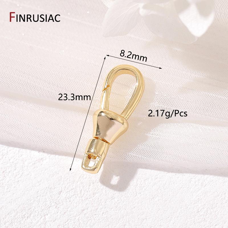 14K Gold Plated Brass Heart Shape Spring Clasp Connector Clasp For DIY Bracelet Necklace Handmade Jewelry Making Findings