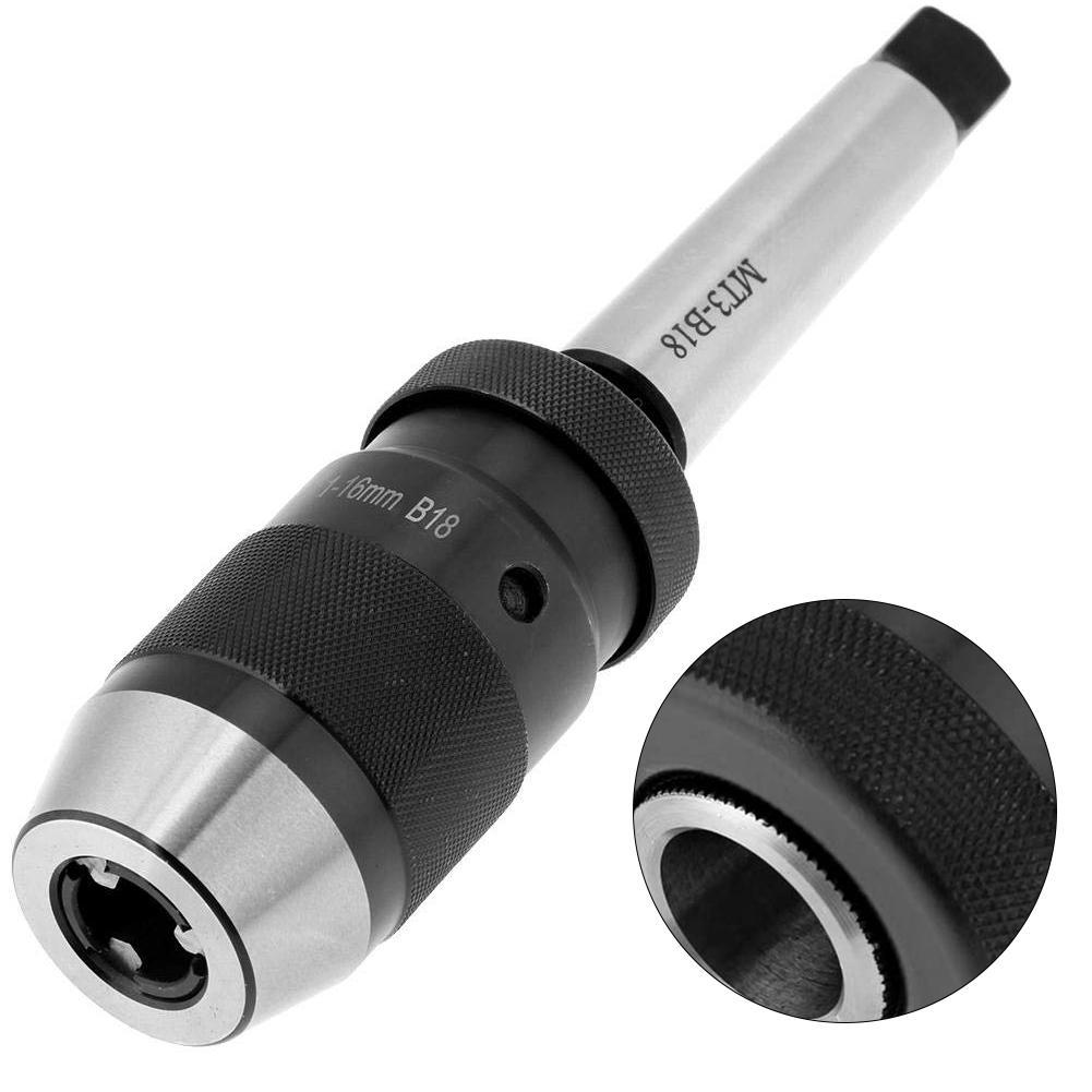 1-16mm Capacitate 45# Mandrină de burghiu cu strung fără cheie din oțel cu autostrângere cu arbore conic MT3-B18