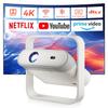 Salange 1080P Projector Android Auto Focus BT5.4 WIFI6 70mm Ultra-Thin RGB Ambient Light HiFi Speaker for Home Cinema P40