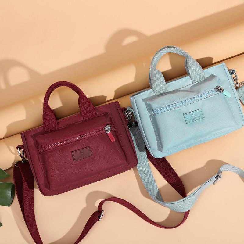 Waterproof Nylon Shoulder Bag Women's Multi-Compartment Mobile Phone Bag Handbag Crossbody Bag