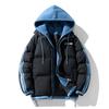 Sports Trendy Brand Fake Two-piece Down Cotton Clothes Thickened Autumn and Winter Warm Hooded High-quality Men's and Women's Cotton-padded Clothes