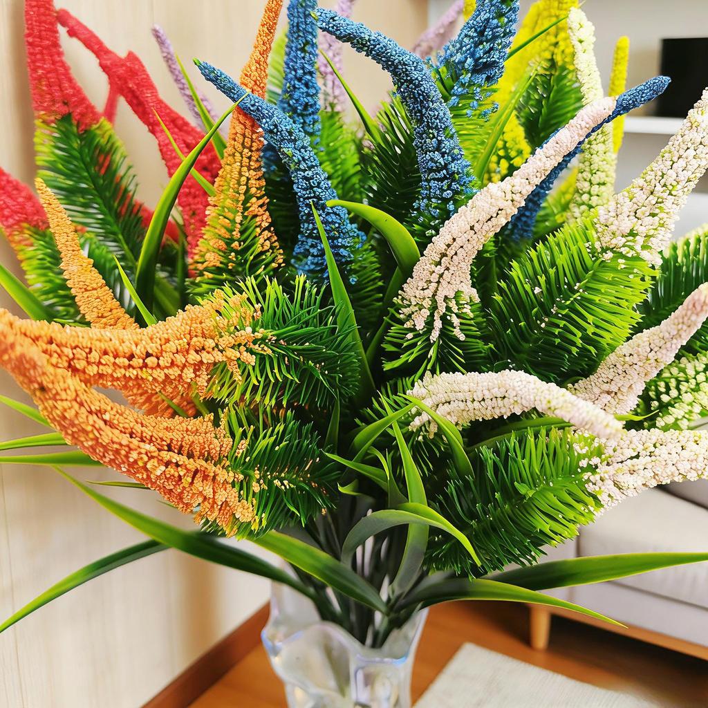 5-Head Foxtail Grass Artificial Flower for Home Decor & Outdoor Photography Props