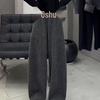 2025 Winter Women's Plus Size Velvet Wide-Leg Slimming Banana Pants - Warm, Versatile, and Casual