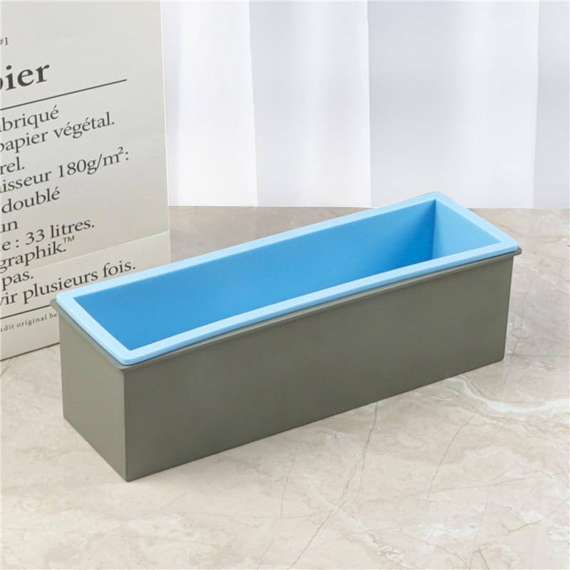 Plastic box + Silicone inner support Soap Mold 1200ml Mousse Cake Soap Mould DIY Multicolor Silicoen Loaf Cake Toast Mold