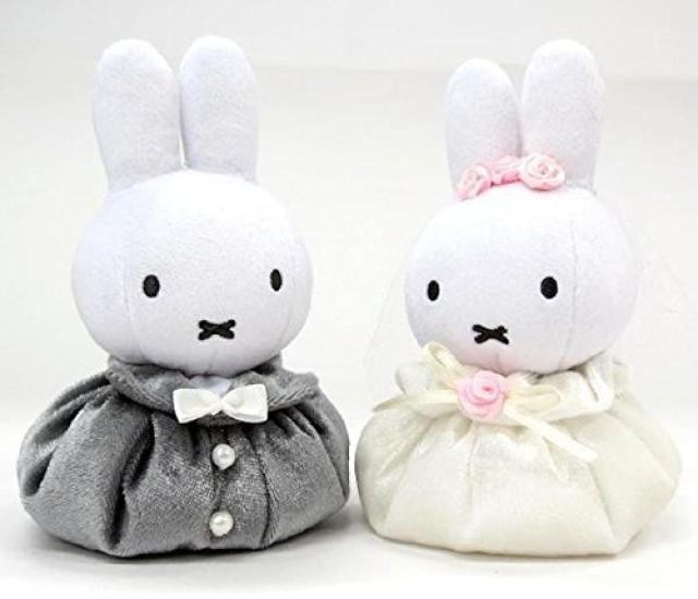 

Dick Bruna Miffy Wedding Mascot Set, Western-style Plush Toy, 17cm Tall