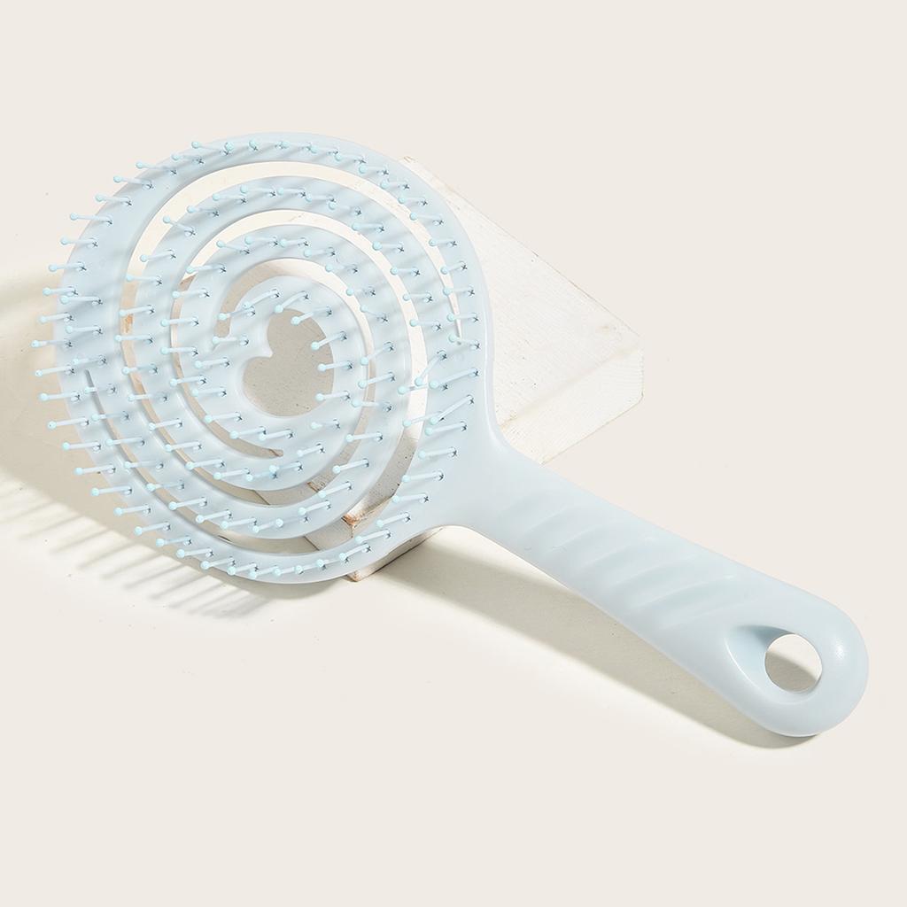 Relaxing Circular Massage Comb Portable Hollow Hair Combs Scalp Massage Brush Salon Styling Tools Solid Color Hair Brush
