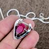 Red Jade Gemstone Handmade 925 Sterling Silver Jewelry Pendant 1.06" KKG-595