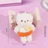 Blush Bear Doll Keychain: Cute Skirt Plush Heart Bag Charm Gift