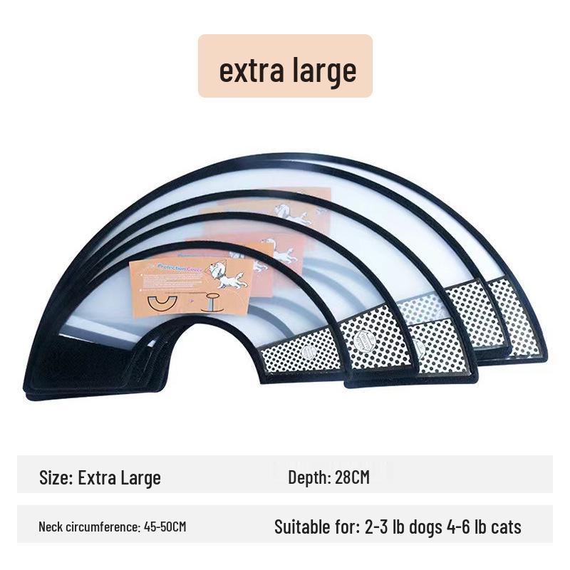 Pet Elizabethan Collar: Protective Head Shield for Grooming and Bathing Dogs and Cats, Anti-Scratch and Bite.
